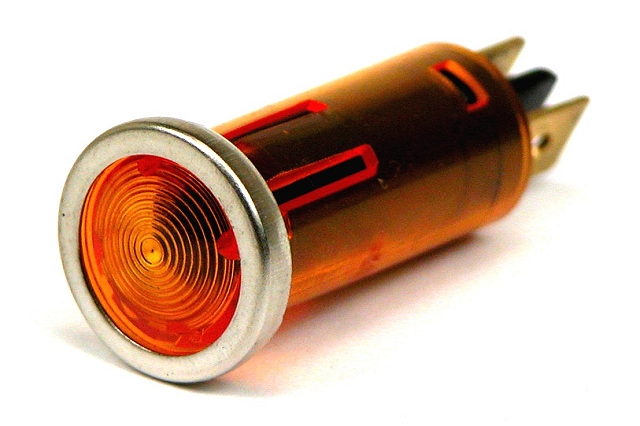 Indication lamp 12Vdc ø12mm - orange