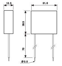 12Vdc adapter voor relais 26-serie