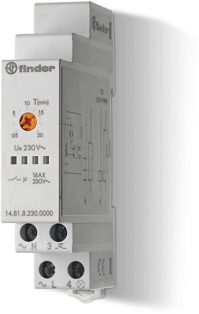 Electronic Staircase Timer 230Vac 1x NO 16A