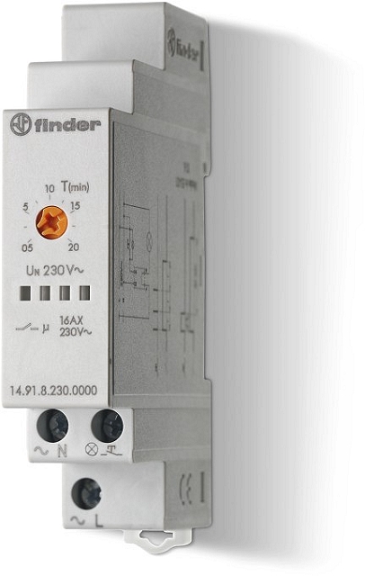 Electronic Staircase Timer 230Vac 1x NO 16A