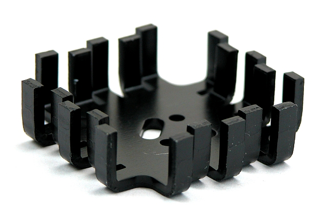 Fingerkühlkörper 45x45x12,7mm - schwarz - uni-borung