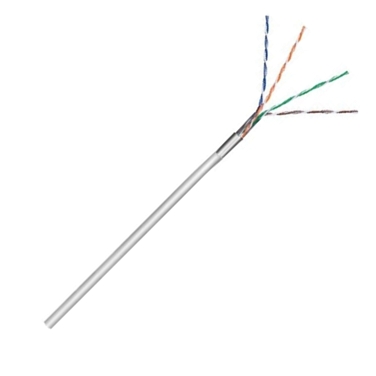 x100m FTP Cat5e kabel - massief  CU AWG 24/1 - grijs