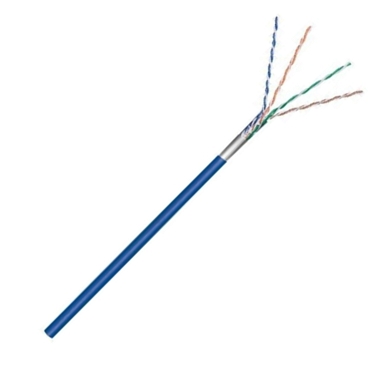 x100m F/UTP Cat5e kabel - soepel CCA AWG26/7 PVC - blauw
