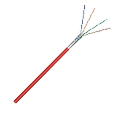 x100m F/UTP Cat5e kabel - soepel CCA AWG26/7 PVC - rood
