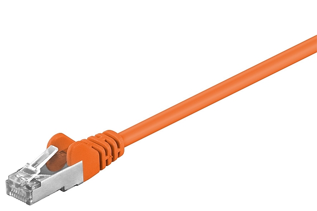 Patchkabel FTP CAT5e 2xRJ45 met aangespoten tule - 1,5m - oranje