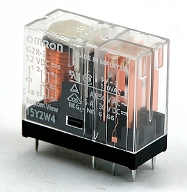 PCB relay 2x change-over 5A  12Vdc