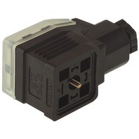 Cableconnector female with central screw - black