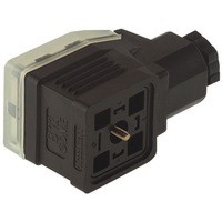 Kabelconnector female met centrale schroef - zwart