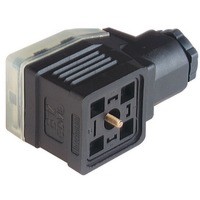 Cableconnector female with central screw - black