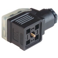 Kabelconnector female met centrale schroef - zwart