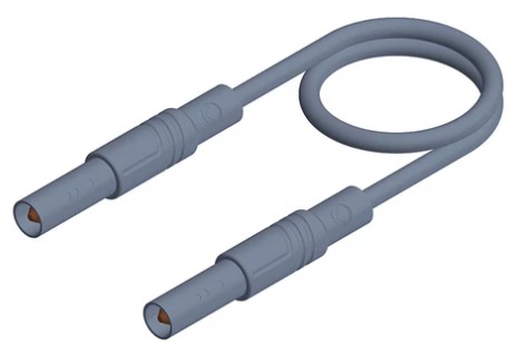 Meetsnoer ø4mm Siliconen 2,5mm²/32A IEC - 50cm - grijs