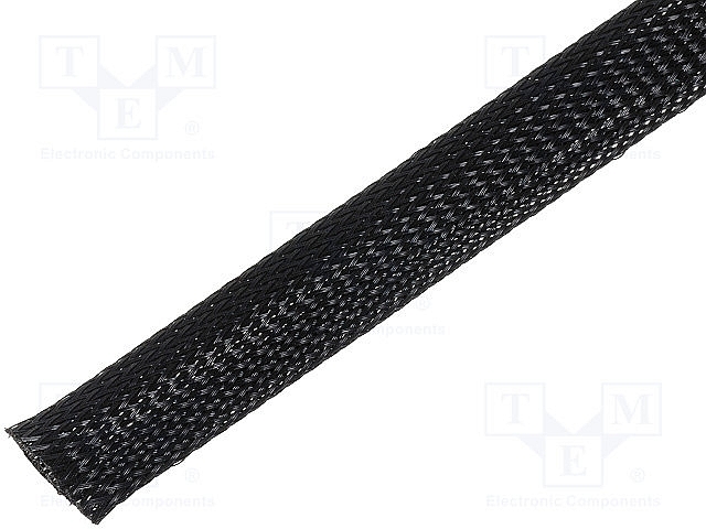 x5m woven isolations tubes ø8,0 - 17,0mm - black