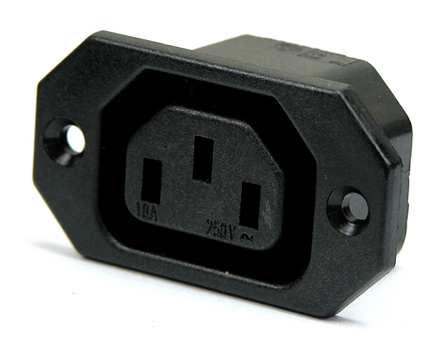 Panelmount for powerplug female 3-pole