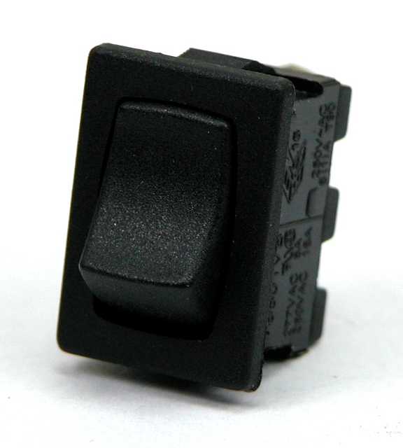 Rocker switch 15x21mm 250Vac/6A 1x on/momentary