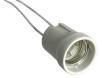 Halogen lampfassung E-27 ø41x47mm 230V keramik 15cm siliconkabel