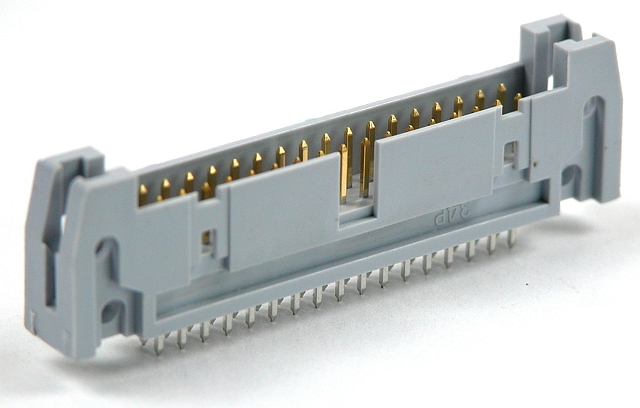 Boxheader print 2,54mm zonder uitwerpers 14-polig - uitlopend