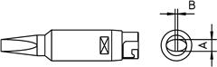 Soldertip screwdrivermodel long 3,2mm/1,0mm