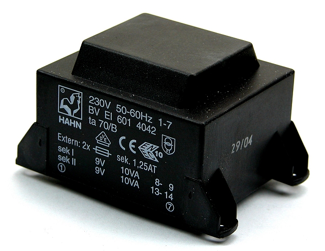 Printtransformer EI60 20VA/230V - 2x 12V/2x 833mA