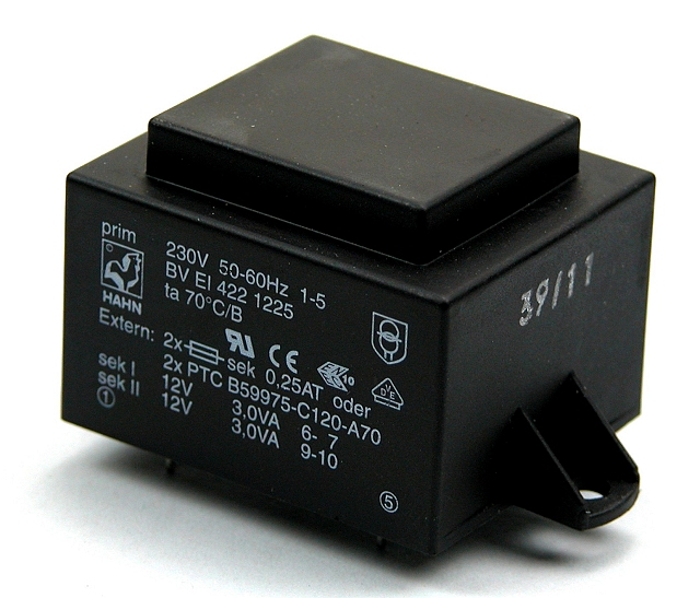 Printtransformator EI42/Ta70/B  6VA/230V - 18V/333mA