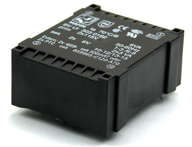 Vlaktrafo UI30 6VA 2x 115V - 2x15V 2x200mA  - Ta70 C/B