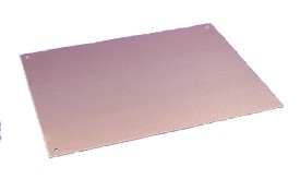 Bodemplaat 400x222mm - aluminium