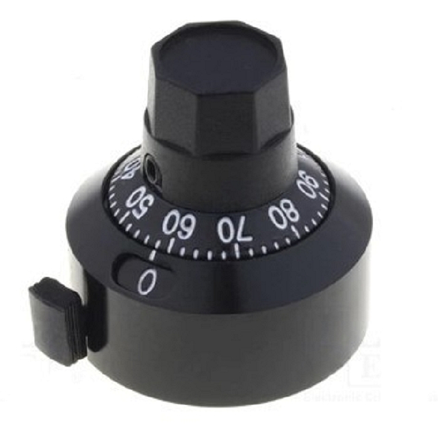 Dial für 10-Gang potentiometers - schwarz
