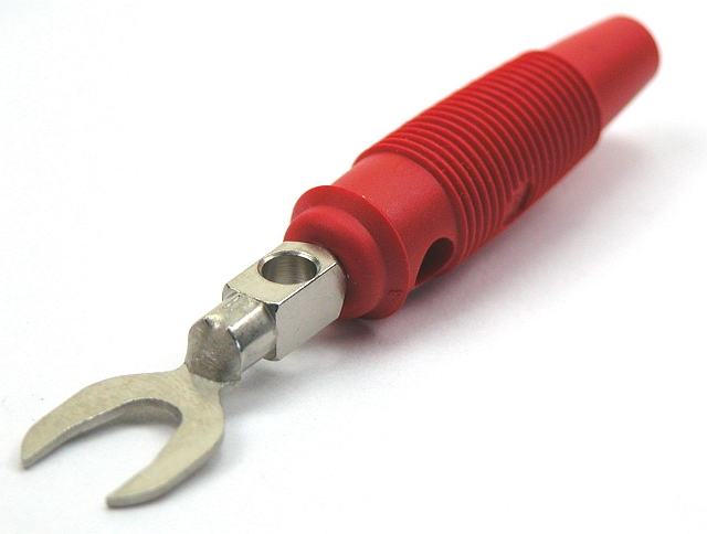 Fork Labory plug with side-entry - red