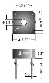 Brückengleichrichter 6A 600V pcb