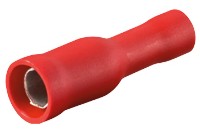 x100 Kabelschoen kogel female 4mm rood