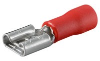 Kabelschoen vlaksteker bus 2,8mm rood