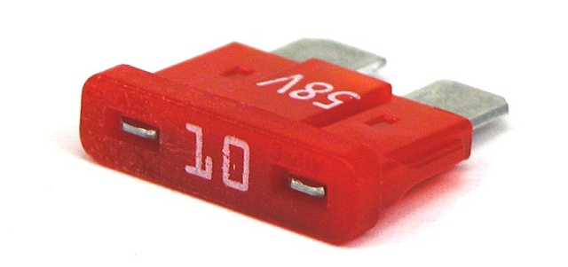 Automotive bladefuse 10A 58V - red