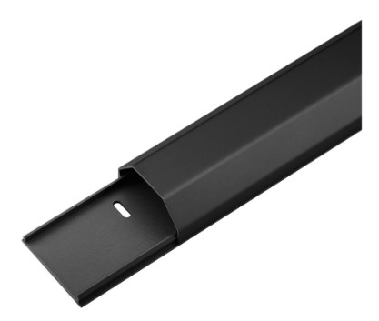 Halbrunder Kabelkanal Aluminium 50 x 26 x 1100mm - schwarz