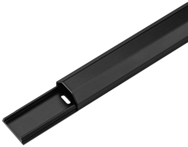 Halbrunder Kabelkanal Aluminium 33 x 18 x 1100mm - schwarz