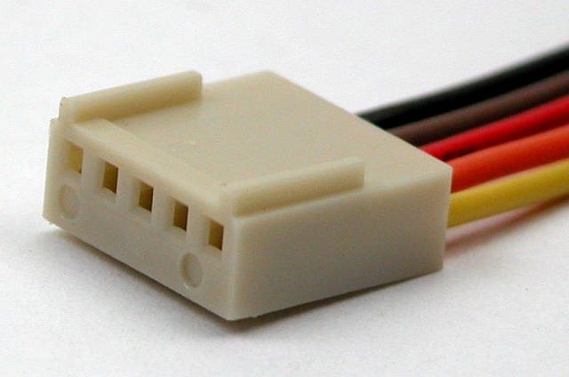KK 2,54 Krimpstecker gehäuse 5-polig mit 30cm kabel