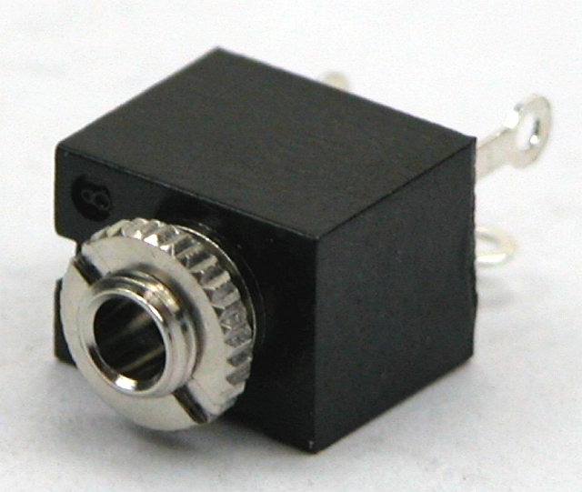 Jack socket 2,5mm mono back side mounting