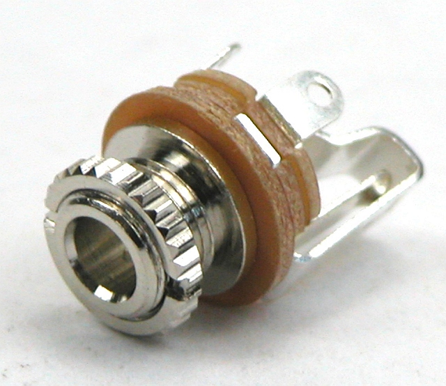 Jack socket 3,5mm mono back side mounting