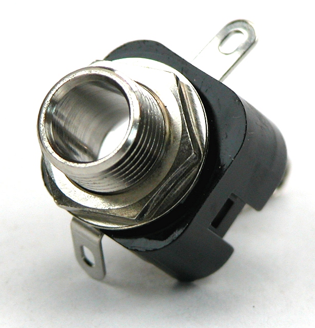 Jack socket 6,3mm mono + switch - back side mounting