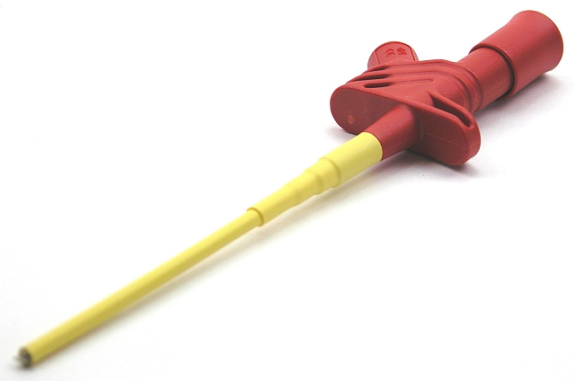 Safety Clamptype Test probe ø4mm red IEC1010