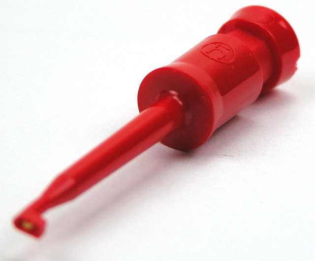 Micro Clamptype Test probe solder red