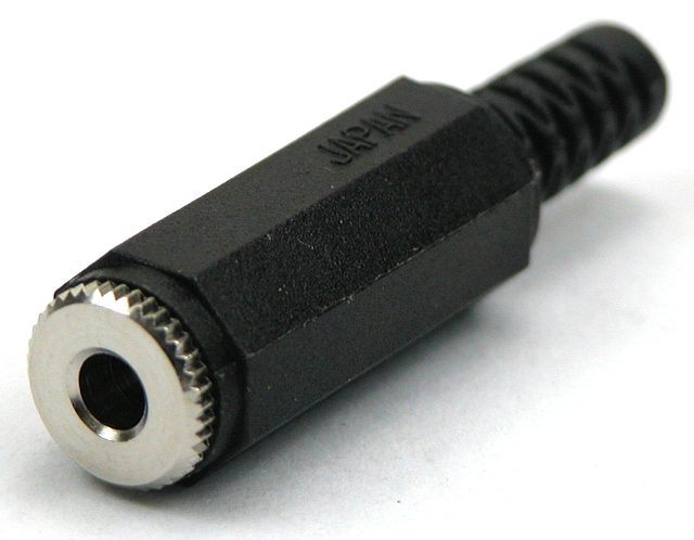 Jack socket 3,5mm stereo plastic