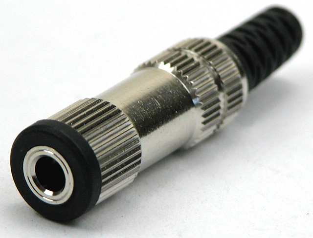 Jack socket 3,5mm stereo metal