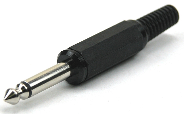 Jack plug 6,3mm mono plastic