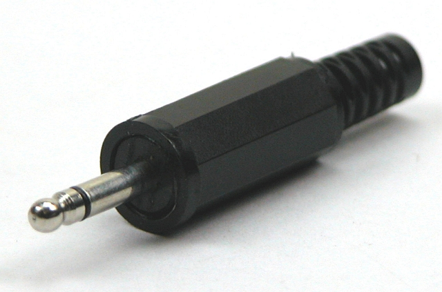 Jack plug 2,5mm mono plastic
