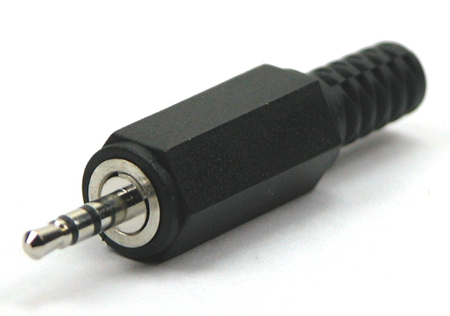 Jack plug 2,5mm stereo plastic