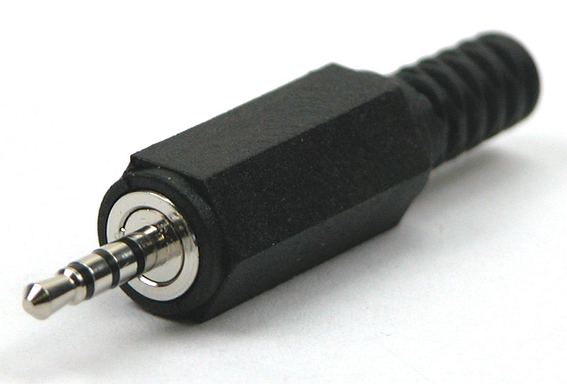 Jack plug 2,5mm 4-pole plastic