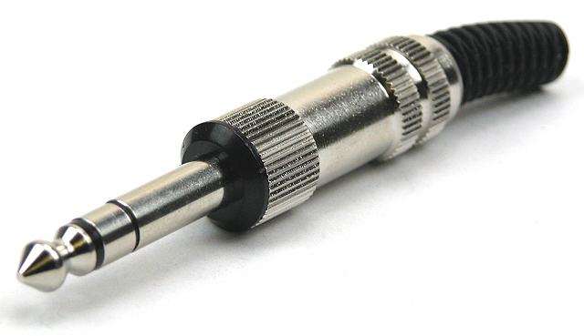 Jack steker 6,3 mm stereo metaal