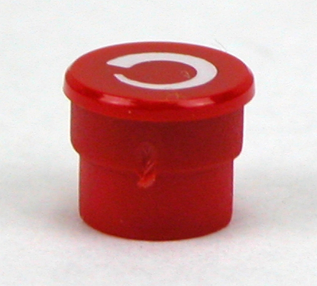 Deksel 10mm rood - met zwelpijl