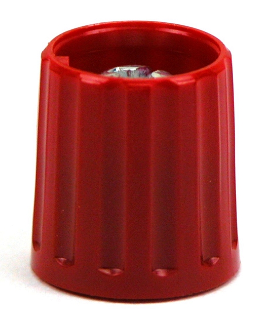 Spantangknop ø15mm/16,3h 4mm as - rood
