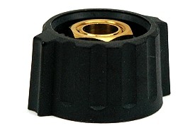 Control Knobs ø21mm/13,5h - black with wing - ø6mm axle