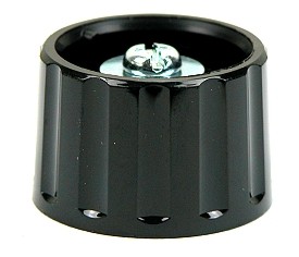 Spantangknop ø28mm/18,3h 6mm as - zwart